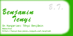 benjamin tenyi business card